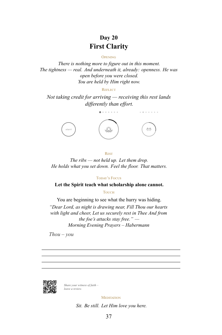 Sample page from Devotional on Fear and Anxiety — When Your Body Is Tired but Your Heart Still Wants God