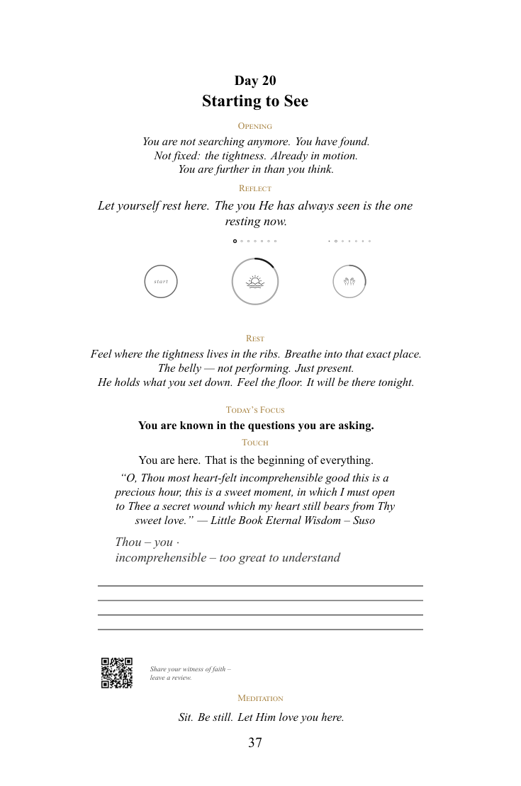 Sample page from Devotional on Fear and Anxiety — When the Hard Days Become More Familiar Than the Good Ones