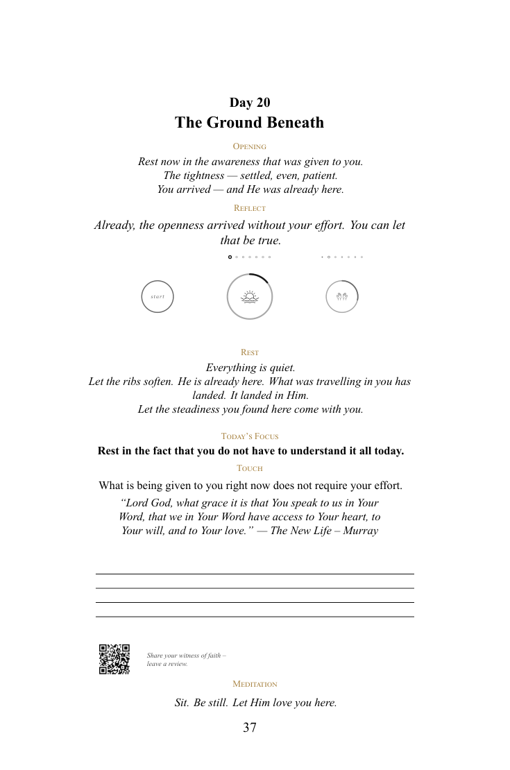 Sample page from Christian Healing Journal — When a Hard Season Changes Everything but God