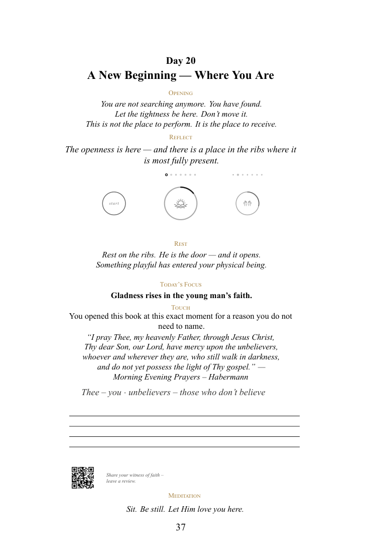 Sample page from Devotional for Athletes — When Competing All Day and Surrendering All Night