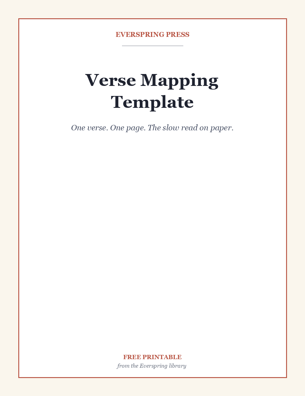 Verse Mapping Template
